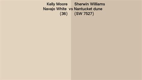 Kelly Moore Navajo White 36 Vs Sherwin Williams Nantucket Dune SW