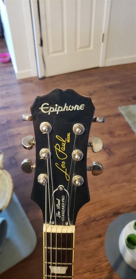 Epiphone Les Paul Standard Pro Plus Top Honey Burst Guitar Minty Ebay