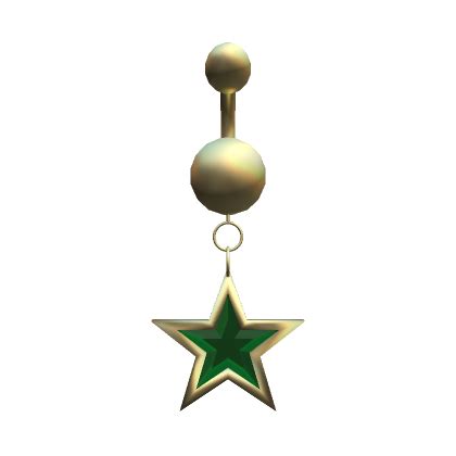 Gold Star Belly Button Piercing W Green Gem 3 0 Roblox