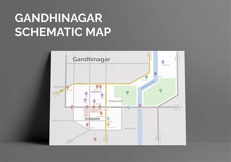 Gandhinagar Schematic Map on Behance