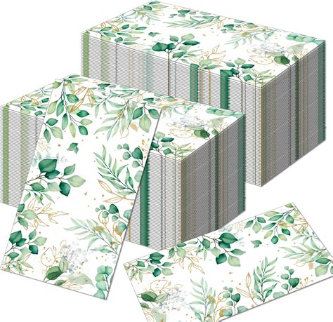 Amazon 60 Count Eucalyptus Napkins Disposable Greenery Guest