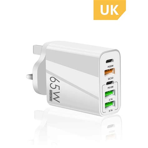 Sg Plug 5v4a Fast Charging Hub Qc Pd3usb Multi Port Pd65w Usb 3 Pin Wall Quick Charger