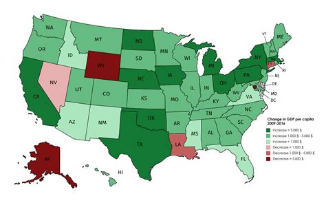 Us States GDP Map