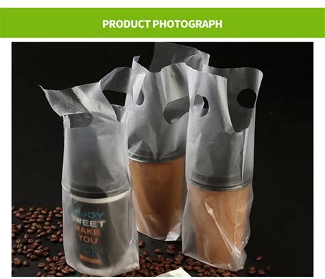 Disposable Packing Bag Plastic Drinking Takeaway Bag Transparent Coffee