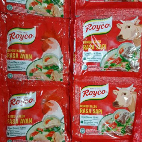 Jual Royco Bumbu Kaldu Sapi Dan Ayam 1 Renceng Isi 12 Sachet Shopee