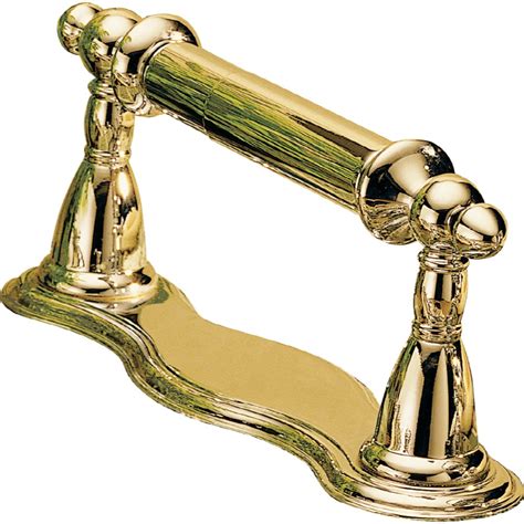 Shop Delta Victorian Polished Brass Surface Mount Toilet Paper Holder