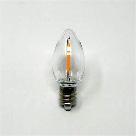 Led Filament C7 Bulb Plastic 0 5w Candelabra E12 Base Pack Of 25 Or 500 Shatter Resistant