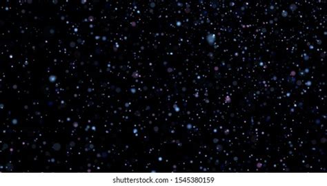 Flying Dust Particles On Black Background Stock Illustration