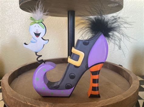 Halloween Tiered Tray Dekor Halloween Dekor Hexenschuh Etsy De In