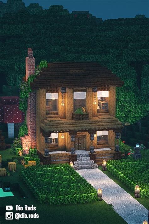 Minecraft Dark Oak And Spruce House Small Mansion