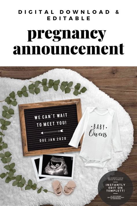 Social Media Pregnancy Announcement Template