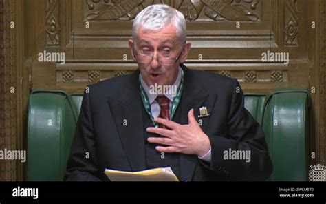 Peaker Sir Lindsay Hoyle Making A Statement In The House Of Commons In