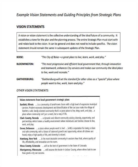 Vision Statement 7 Examples Format How To Write Pdf