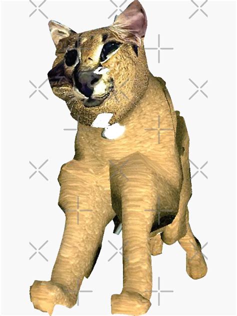 Weird 3d Floppa Sticker By Rzera Redbubble