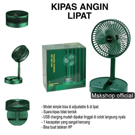 Jual Kipas Angin Meja Lipat Portable Usb Charging Mini Fan Portable