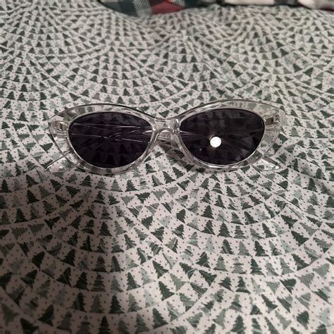 clear cat eye sunglasses! - Depop