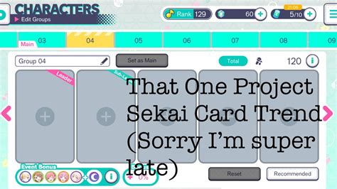 Project Sekai Card Trend But I Only Have Four Stars For Like Half Of