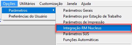 RM SAU Parametrização de tipos de movimentos CME Central de