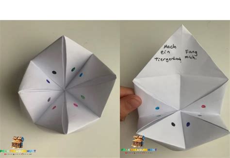 How To Make A Paper Fortune Teller And How To Play With Pictures Scavenger Hunt