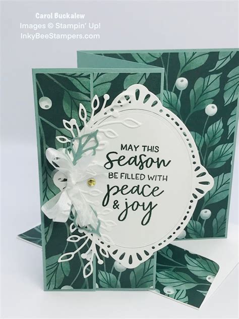 Stampin Up Sneak Peek Fitting Florets Tri Fold Accordion Christmas