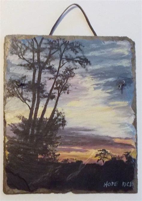 Slate Painting Original Painting Hand Painted Country