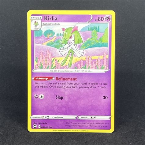 Pokemon Tcg Kirlia Uncommon 068195 2022 Sword And Shield Silver Tempest