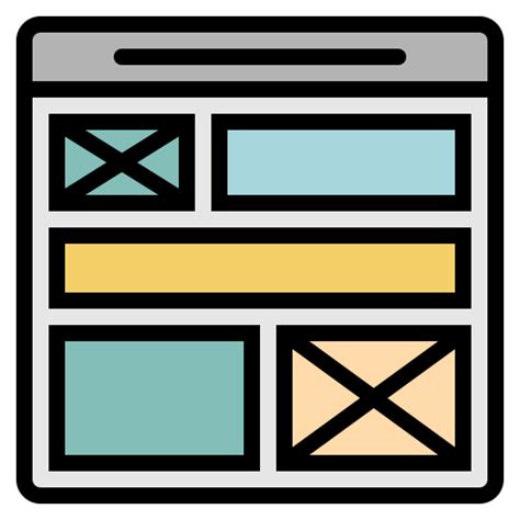 Wireframe Mynamepong Lineal Color Icon