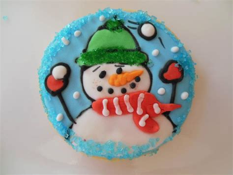 Snowman Sugar Cookies With Royal Icing