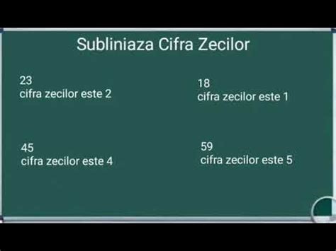 Subliniază Cifra Zecilor exemple exercitii numere matematica cifra