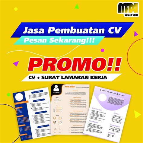 Jual Jasa Buat Lamaran Kerja Cv Curriculum Vitae Shopee Indonesia