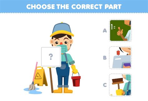Premium Vector | Education game for children choose the correct part to ...