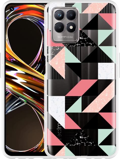 Hoesje Geschikt Voor Realme 8i Geometric Artwork Bol