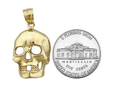 K Gold Skull Pendant