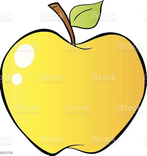 Yellow Gradient Apple Stock Illustration Download Image Now Apple