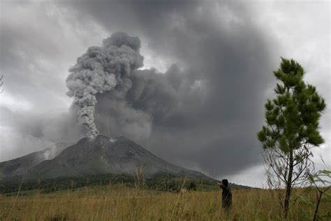 Mount Sinabung Continues To Erupt, Relocation Is Ongoing