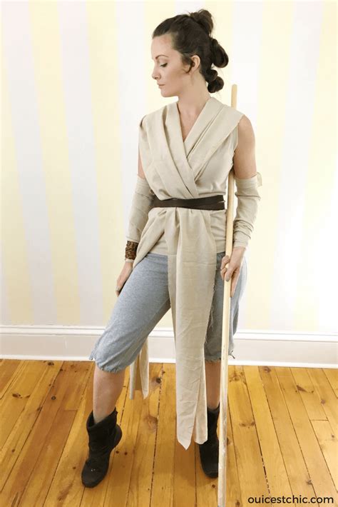 DIY Rey Halloween Costume Star Wars Hair Tutorial Star Wars