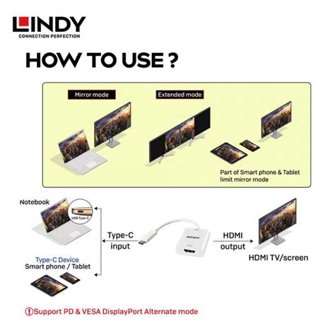 CONVERTER TYPE C TO HDMI LINDY INDONESIA