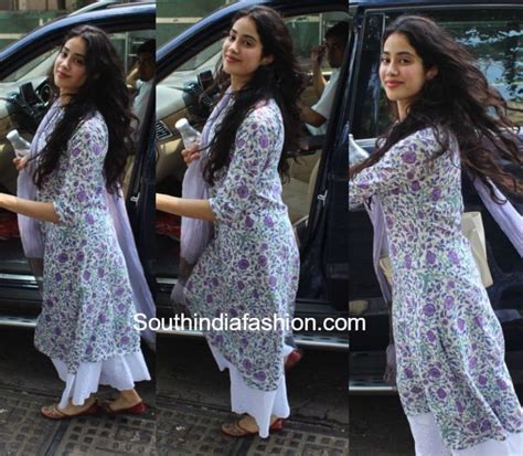 Jhanvi Kapoor In A Palazzo Suit South India Fashion