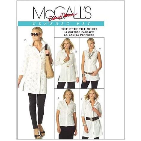 Mccall S 5433 Classic Fit Women S Shirt Sewing Pattern Size 6 8 10 12