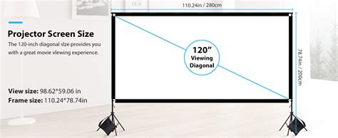 Amazon Upgraded Projector Screen With Stand PHOPIK 120inch