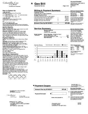 Gas Bill Pdf - Fill Online, Printable, Fillable, Blank | pdfFiller