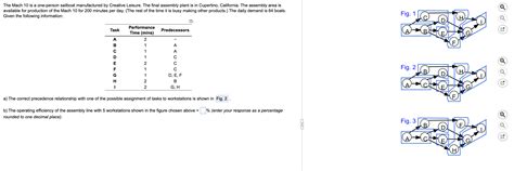 Solved b. The operating efficiency of the assembly line with | Chegg.com