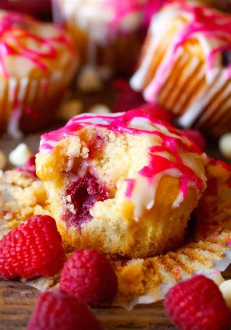 Raspberry Muffins With Glaze Julie S Eats Treats