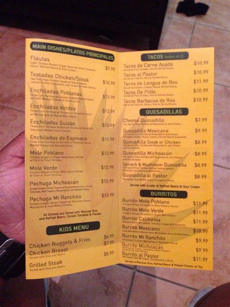 Menu At Los Magueyes Restaurant Hialeah