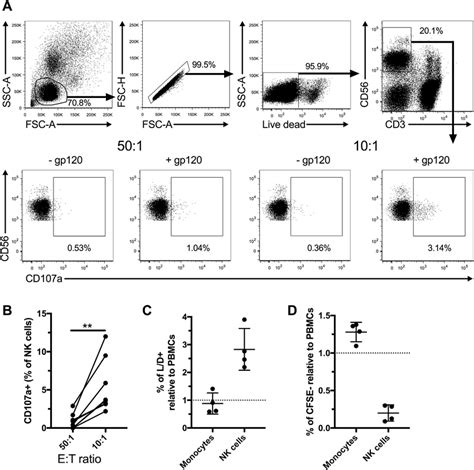 Nk Cell Degranulation In The Rfadcc Assay Representative Flow Plots