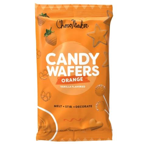 Chocomaker Orange Vanilla Flavored Candy Wafers 12 Oz Chocolate