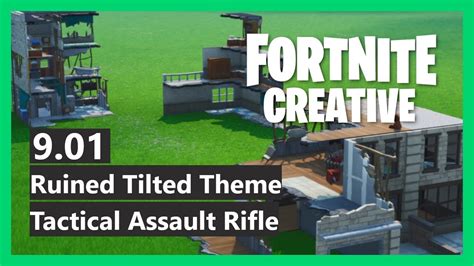 Fortnite Creative 9 01 Ruined Tilted Prefabs And Galleries Youtube