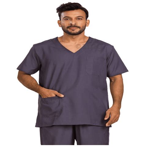 Agarwals Unisex Grey V Neck Scrub Suit Top And Bottom Uniform Ideal Xl Buy Packet Of 10 Unit