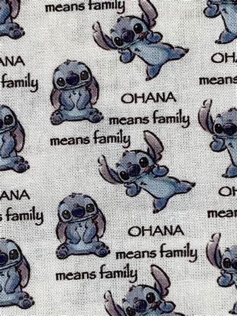 Disney Stitch Fabric Cotton Fabric By The Yard Lilo And Stitch