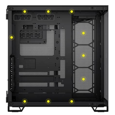 6500x Mid Tower Dual Chamber Pc Case Black